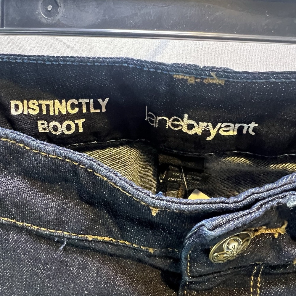 Lane‎ Bryant Womens Distinctly Boot 18 Blue Denim Cotton Stretch Bootcut NWT - Picture 4 of 9